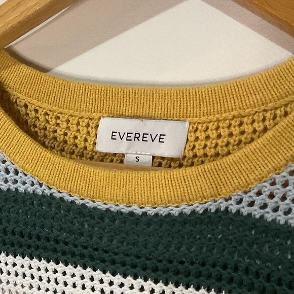 Colorful Striped Evereve Haven Flutter Sleeve Sweater with open weave stich - Picture 3 of 4